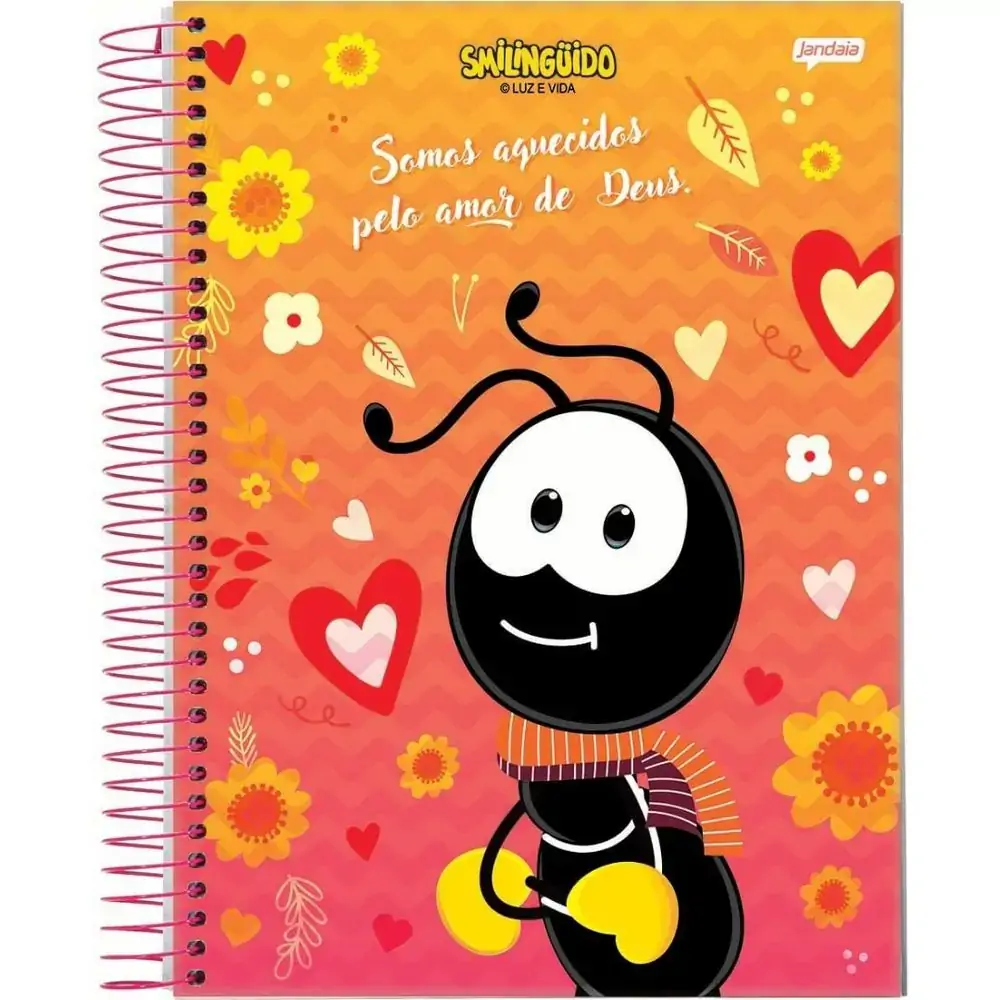 Caderno Jandaia Esp.univ.10x1 200ls Smilinguido