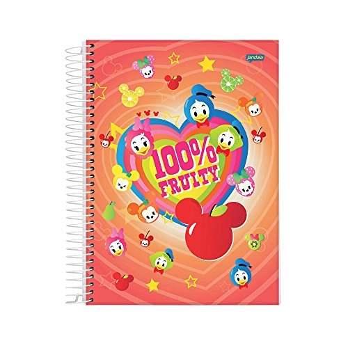 Caderno Jandaia Espiral 96fls Disney Fruits