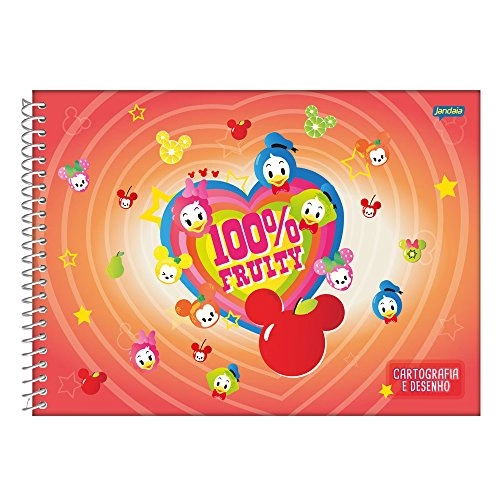 Caderno C.dura Desenho Jandaia Disney Fruits 96fl Un