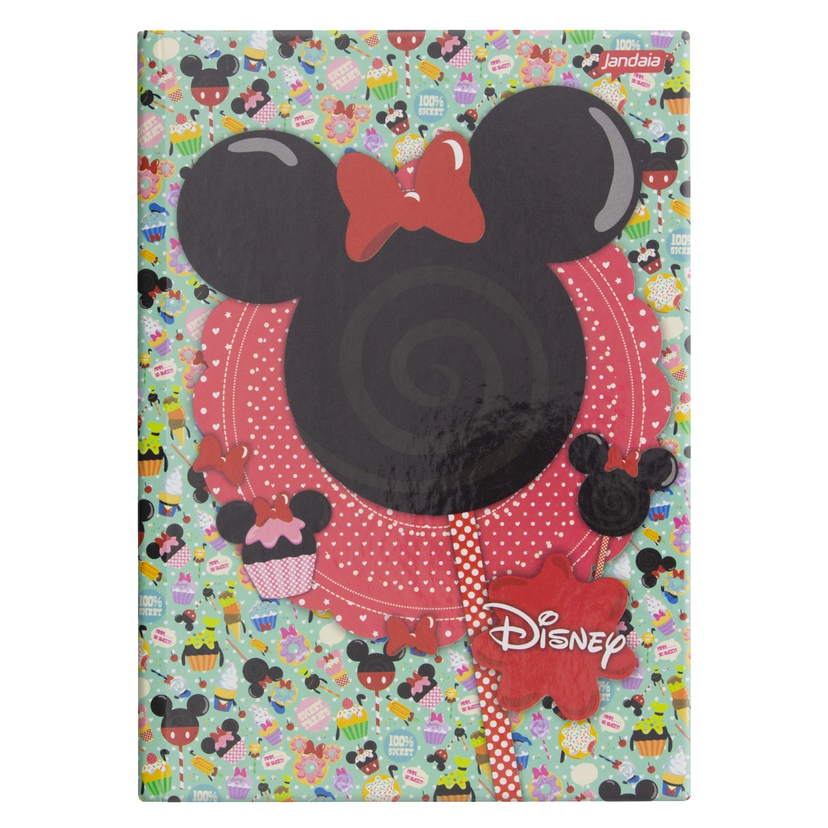 Caderno Capa Dura Brochura 1/4 Minnie Mouse Jandaia 140mm X 200mm 96 Folhas