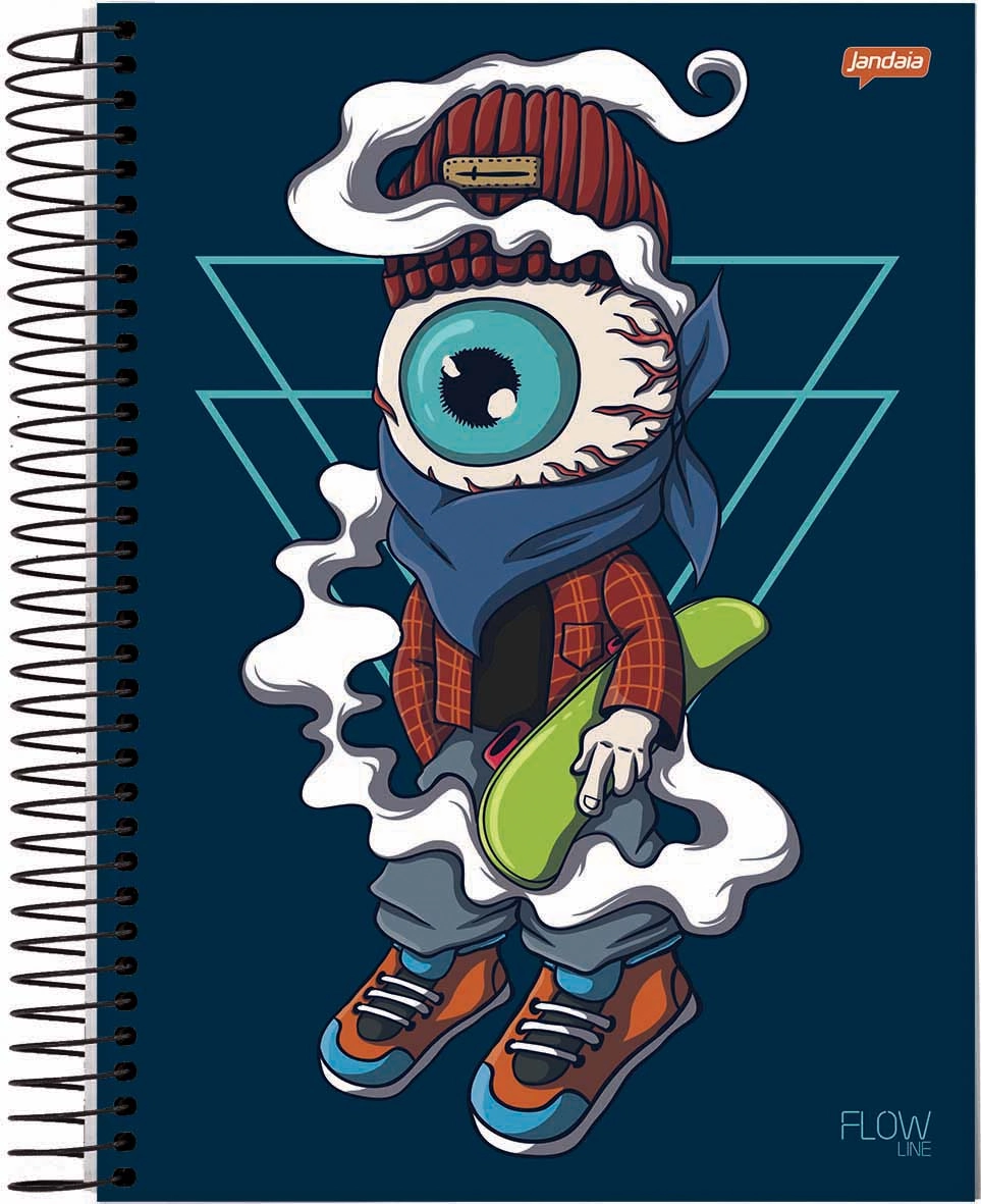Caderno Univ Cd 01x1 80fl Jandaia Flow