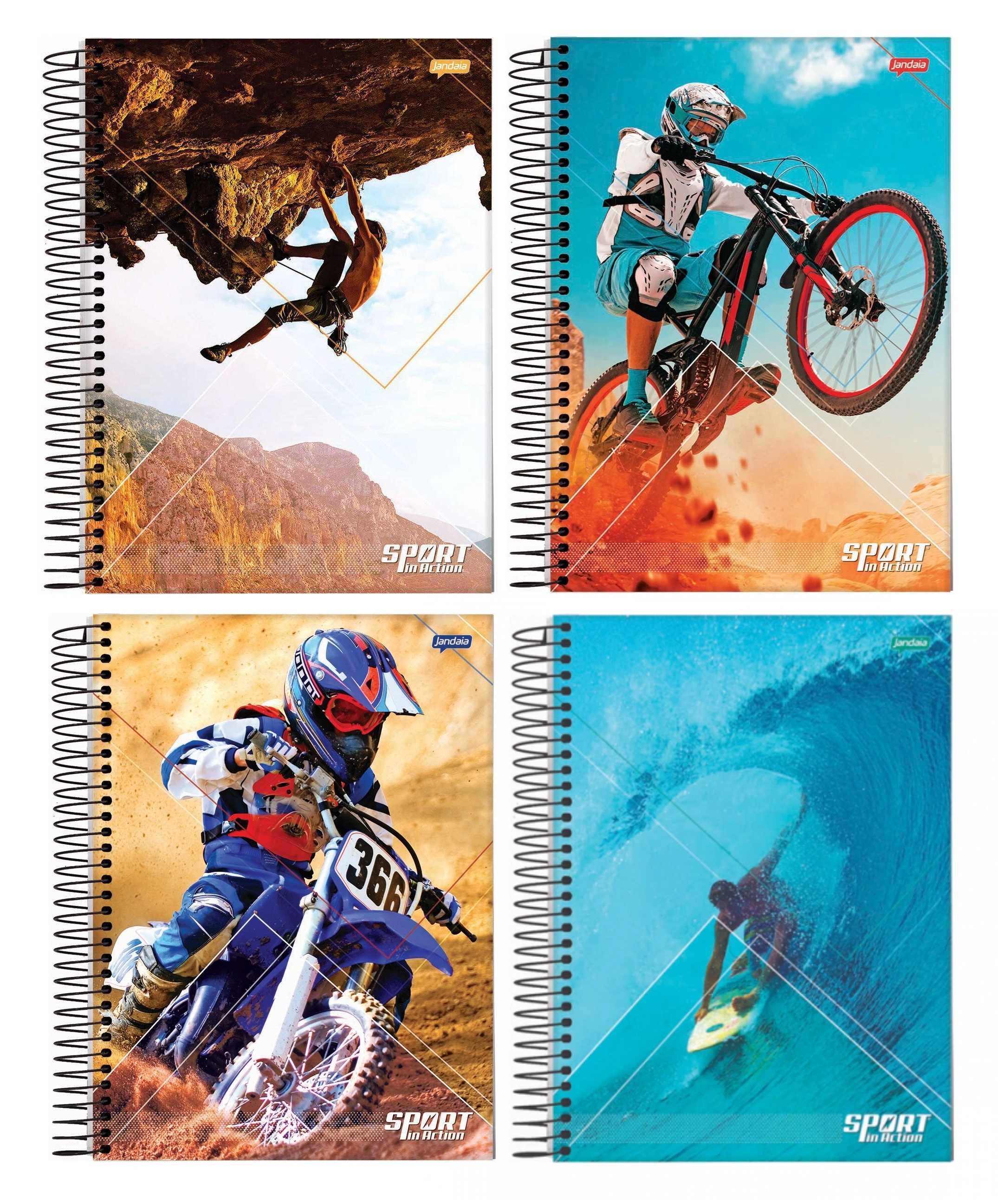 Caderno 1x1 Capa Dura Sport 80fls Jandaia