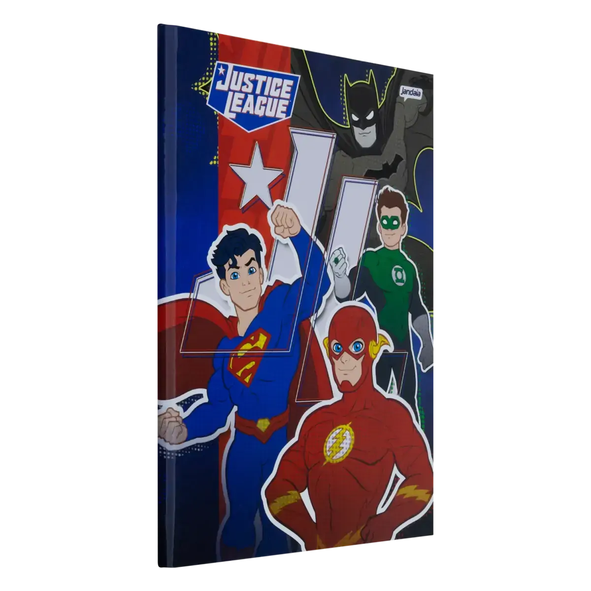 Caderno Capa Dura Universitário Brochura Justice League Jandaia 200mm x 275mm 80 Folhas