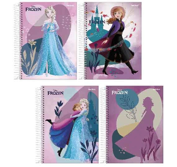 Caderno Espiral 1mat Frozen Un
