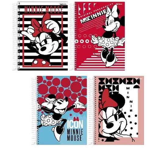 Caderno Univ Capa Dura 10m Esp Starschool Minie 160f