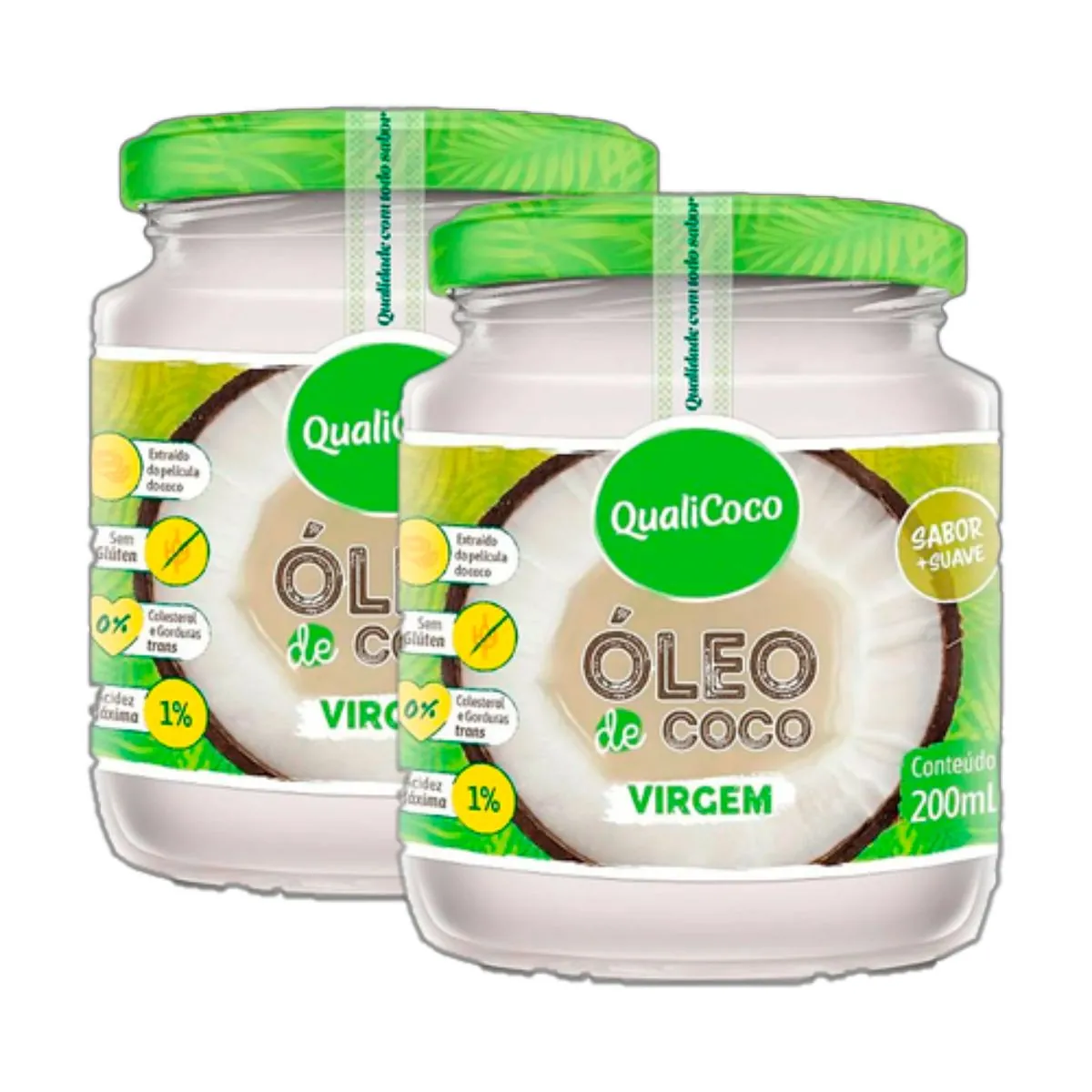 Kit 2X: Óleo de Coco Virgem Qualicoco 200ml