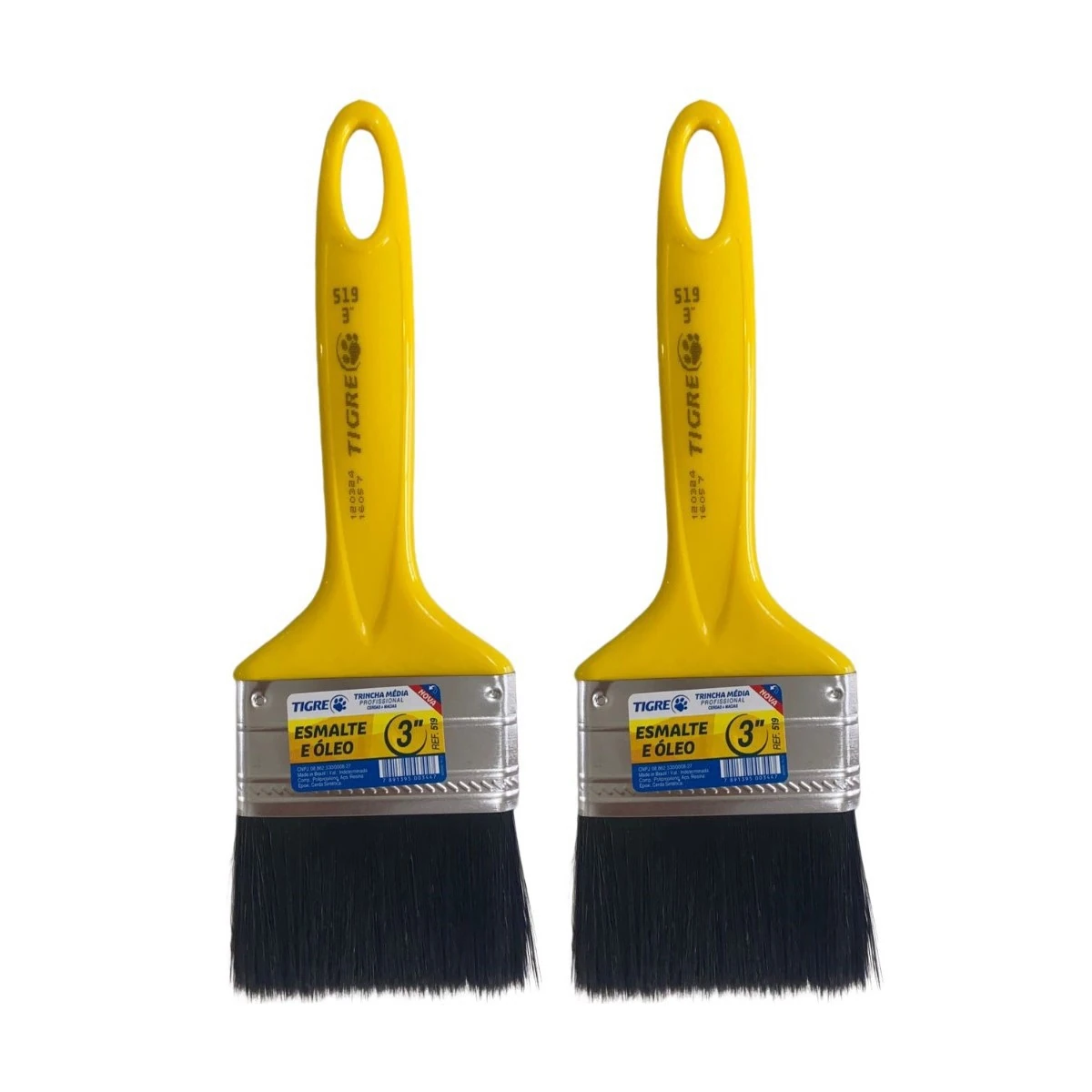 Kit 2 Trincha Pincel P/ Pintura Tinta Esmalte Óleo 3 Tigre