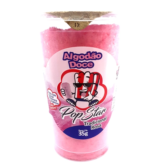 Algodao Doce Organico Demerara Rosa