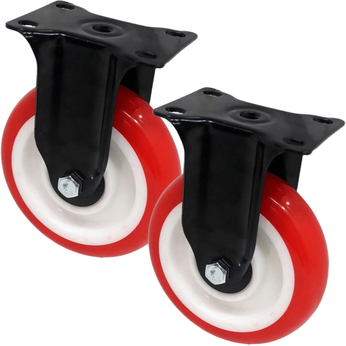 Kit 2 Roda Rodinhas Rodizio Reforçado Anti Risco De 125x32mm