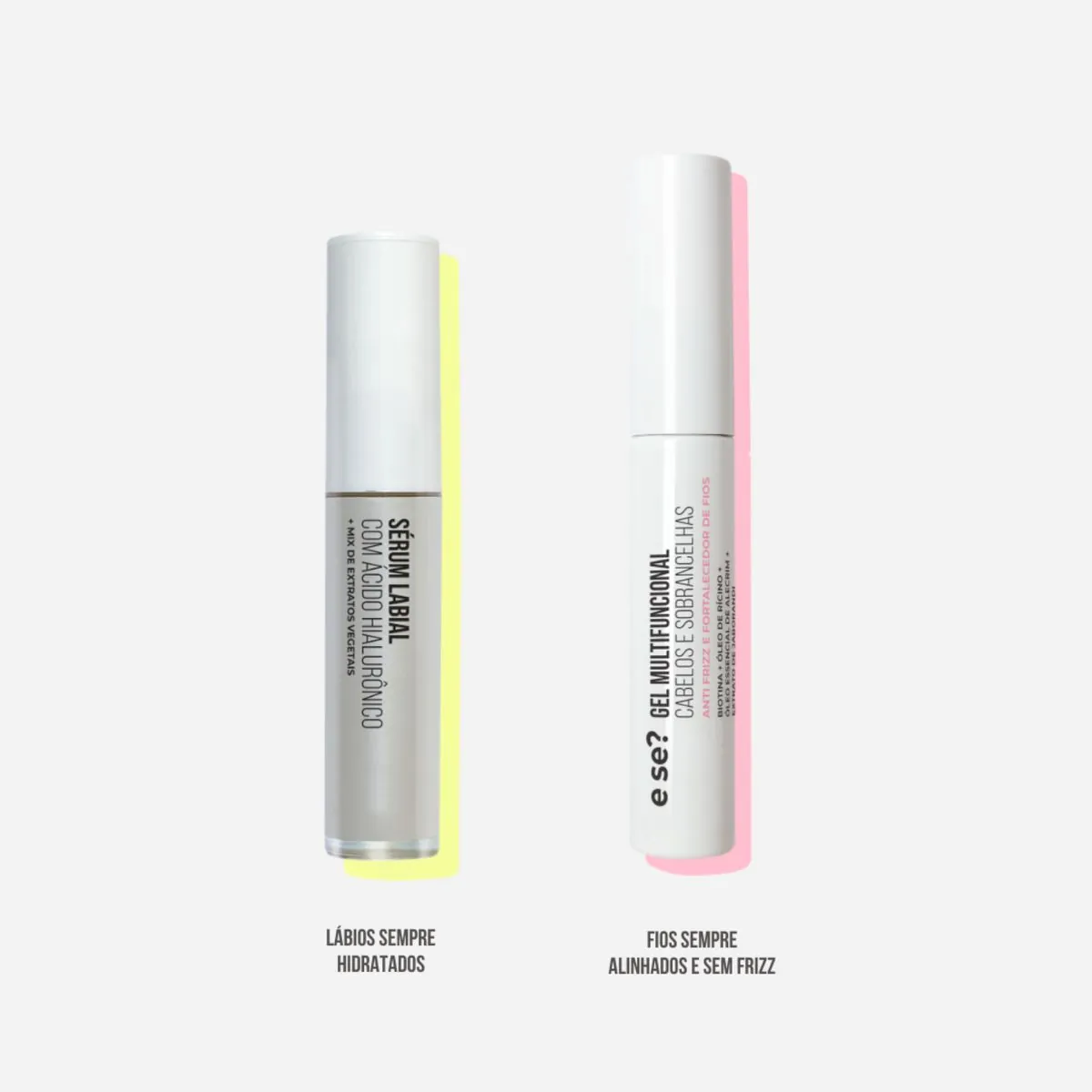 Kit Sérum Labial 6ml + Gel Multifuncional cabelos e sobrancelhas