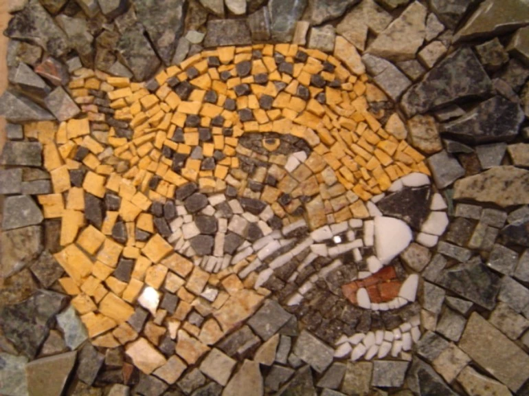Quadro Em Mosaico Onça Pintada - 60x90cm