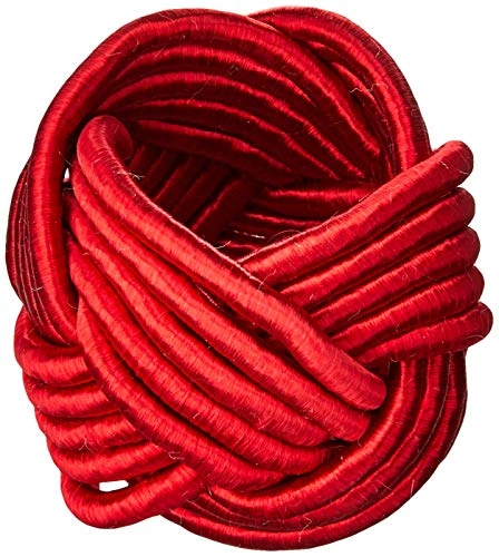 Jg.c/4 Argolas P/guardanapo C Cia Traccia Vermelho