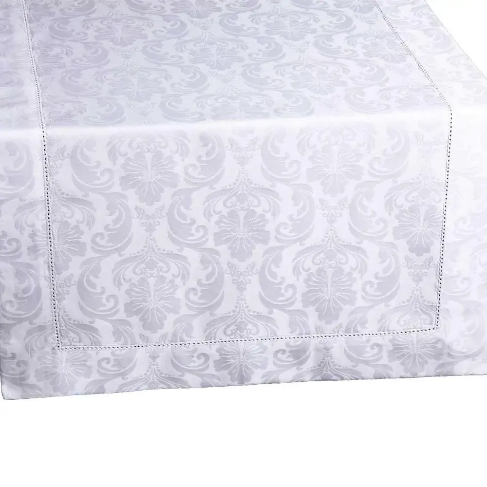 Trilho Mesa C Cia 45x170cm Jacquard Baroque Nude