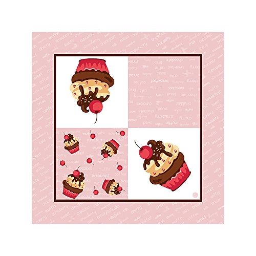 Kit 20 Pcs Guardanapo C Cia Cranberry Cupcake