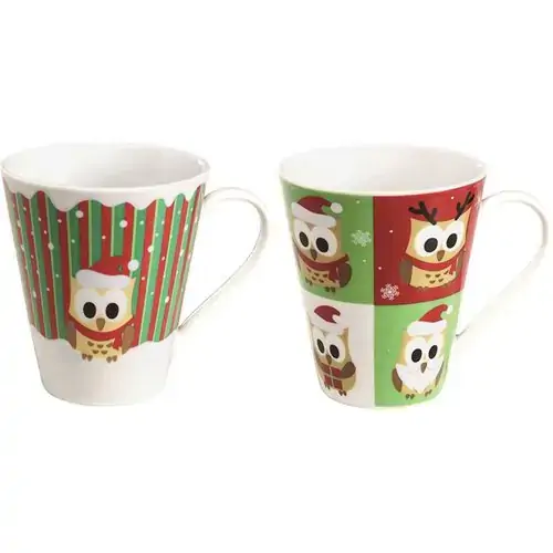 Kit C/2 Canecas C Cia Allegro Natal Coruja