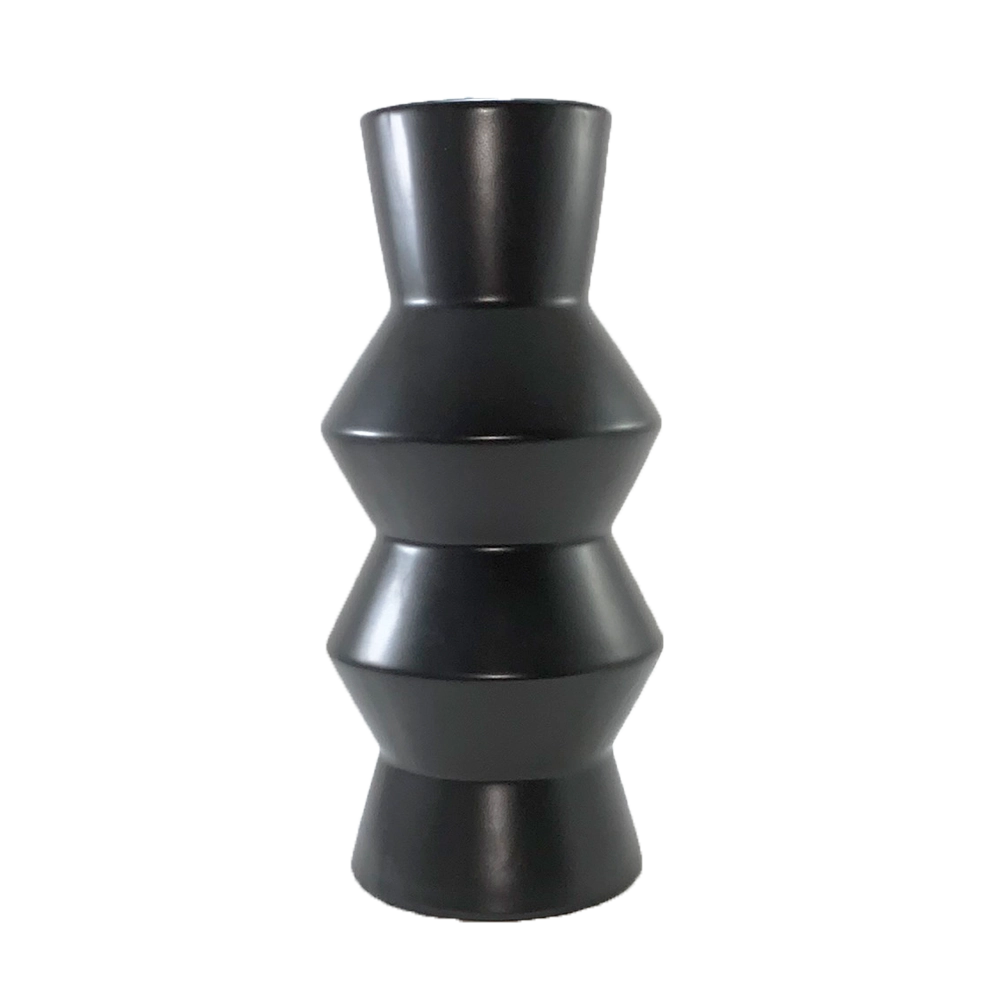 Vaso Ceramica Helena Preto 25cm Bye489 S B Mcd