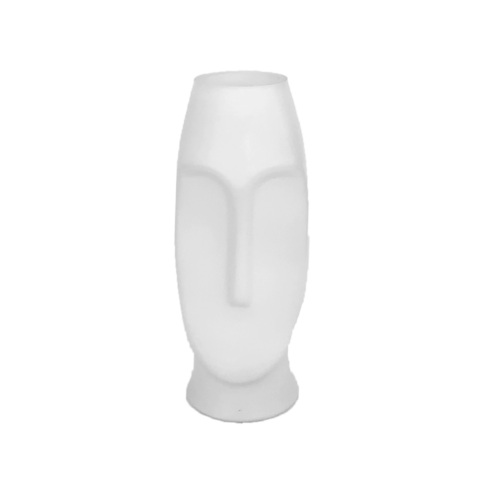 Vaso Vidro Maya Branco 25cm Sh22 G41 Mcd