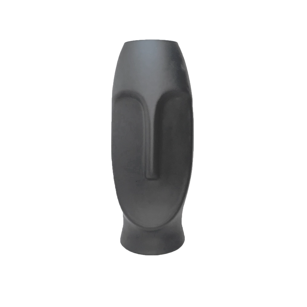 Vaso Vidro Maya Preto 25cm Sh22 G42 Mcd