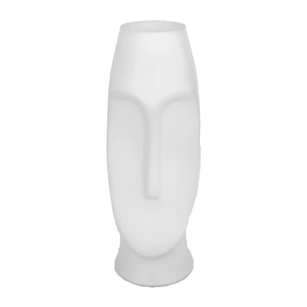 Vaso Vidro Maya Branco 30cm Sh22 G43 Mcd