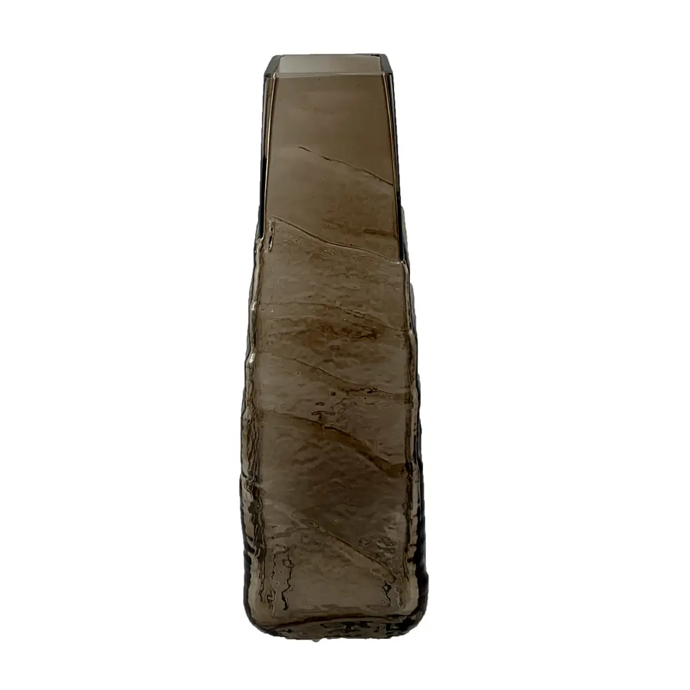 Vaso Vidro Daphne Fume 30cm Ch236 Br Mcd