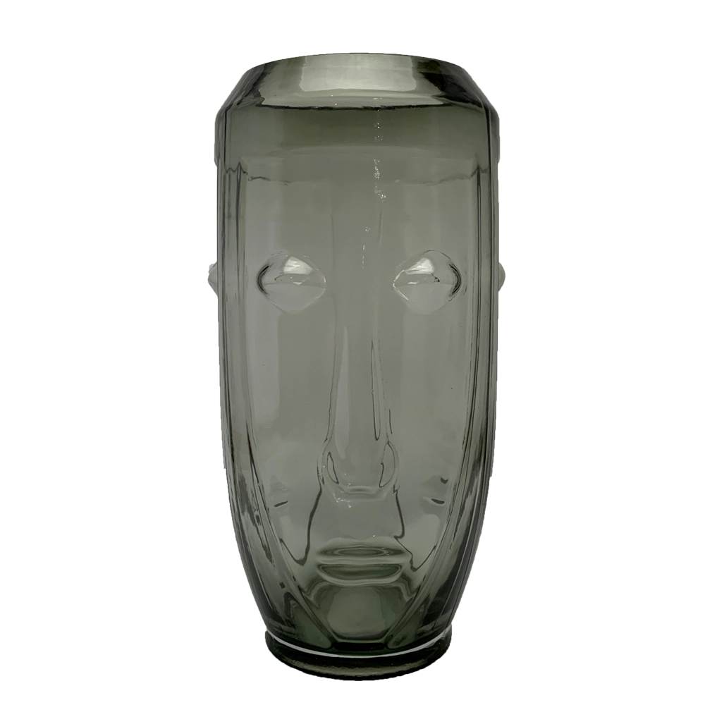 Vaso Vidro Gloria Fume 30cm 30 Rl Gy Mcd