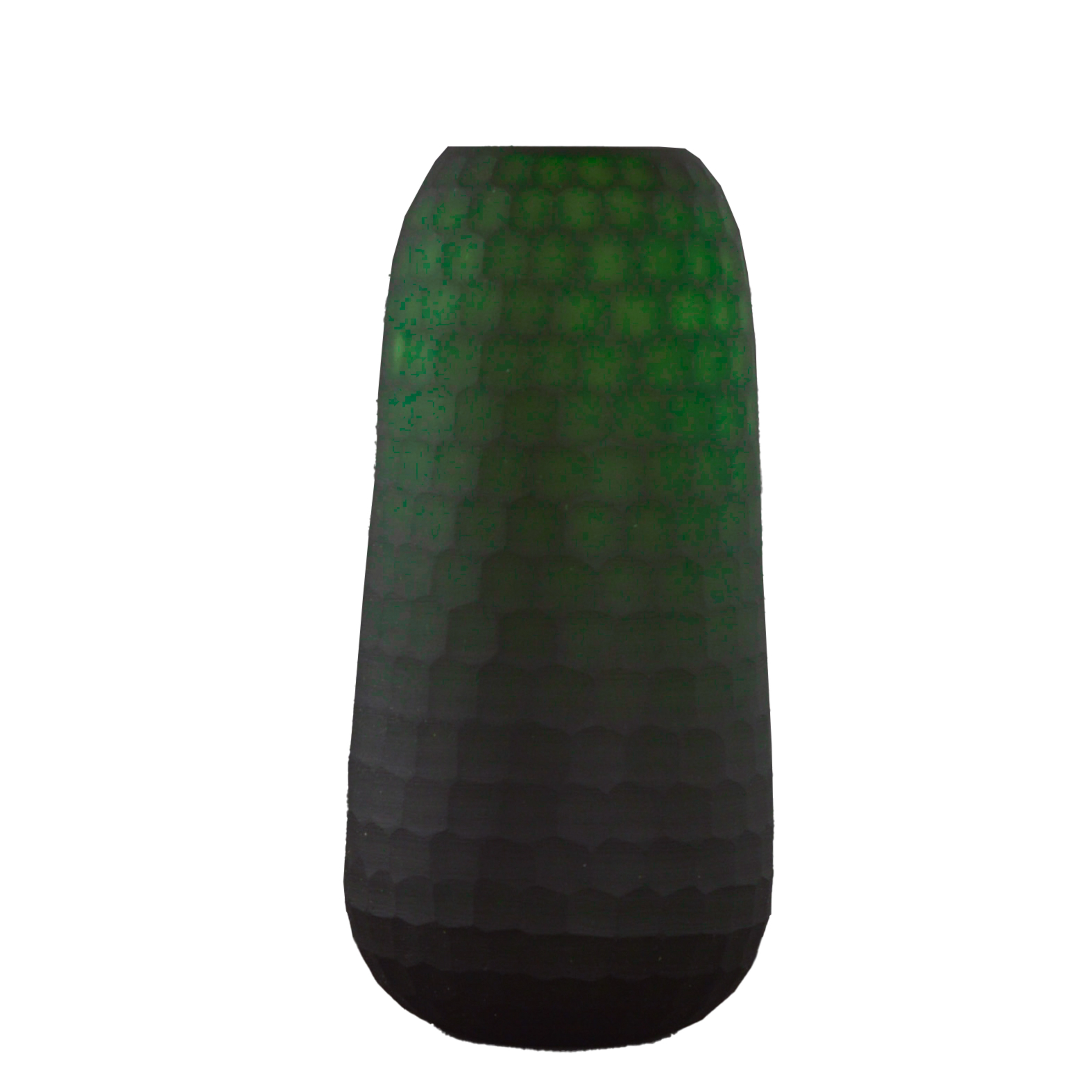 Vaso Vidro Lapidado Maite Verde 31cm Sh21916 Mcd