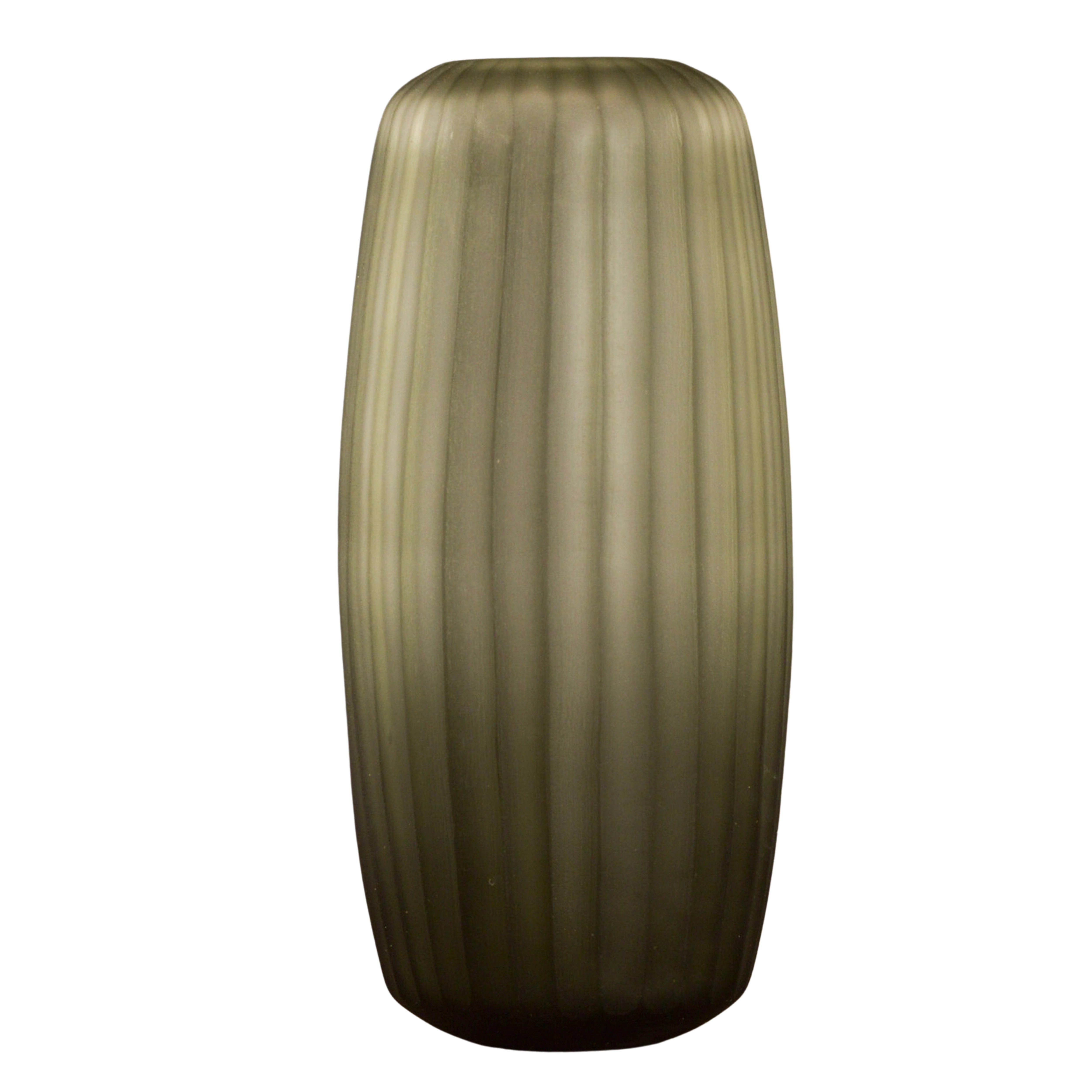 Vaso Vidro Lapidado Livia Fume 34cm Sh21801k Mcd