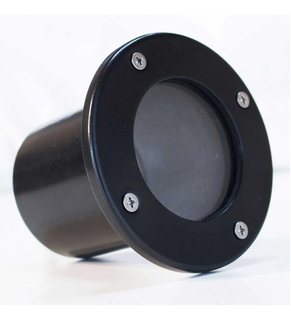 Embutido Solo Pequeno Preto Refletor P/ Lâmpada Gu10 Mr16 St3059