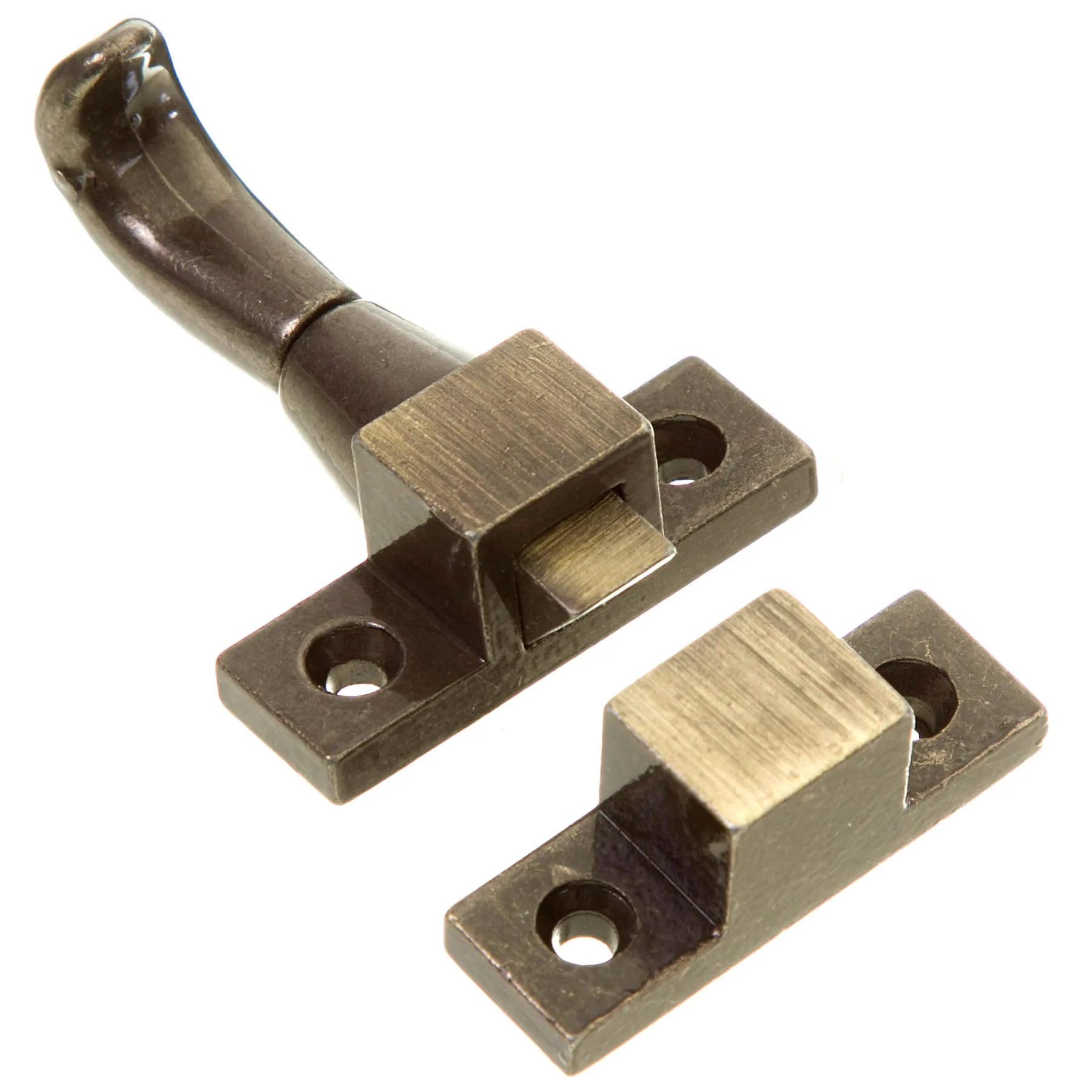 Trinco Sobrepor para Janela Zamac Dourado Oxidado 60x25mm União Mundial