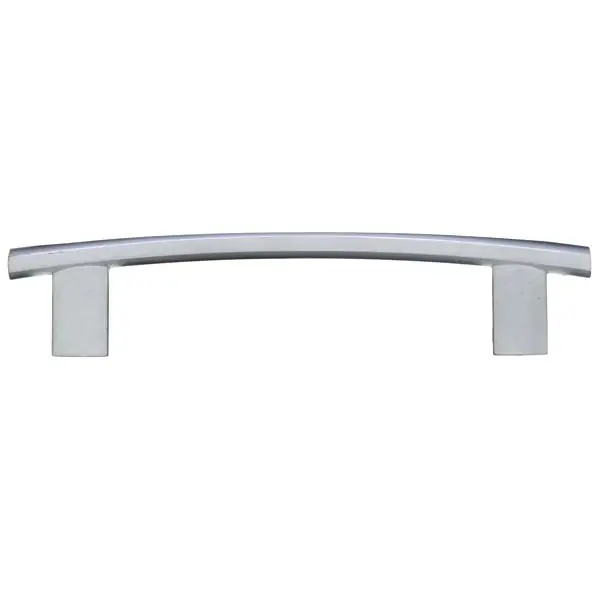 Puxador para Porta de Madeira 10cm Zamac Prata Acetinado União Mundial