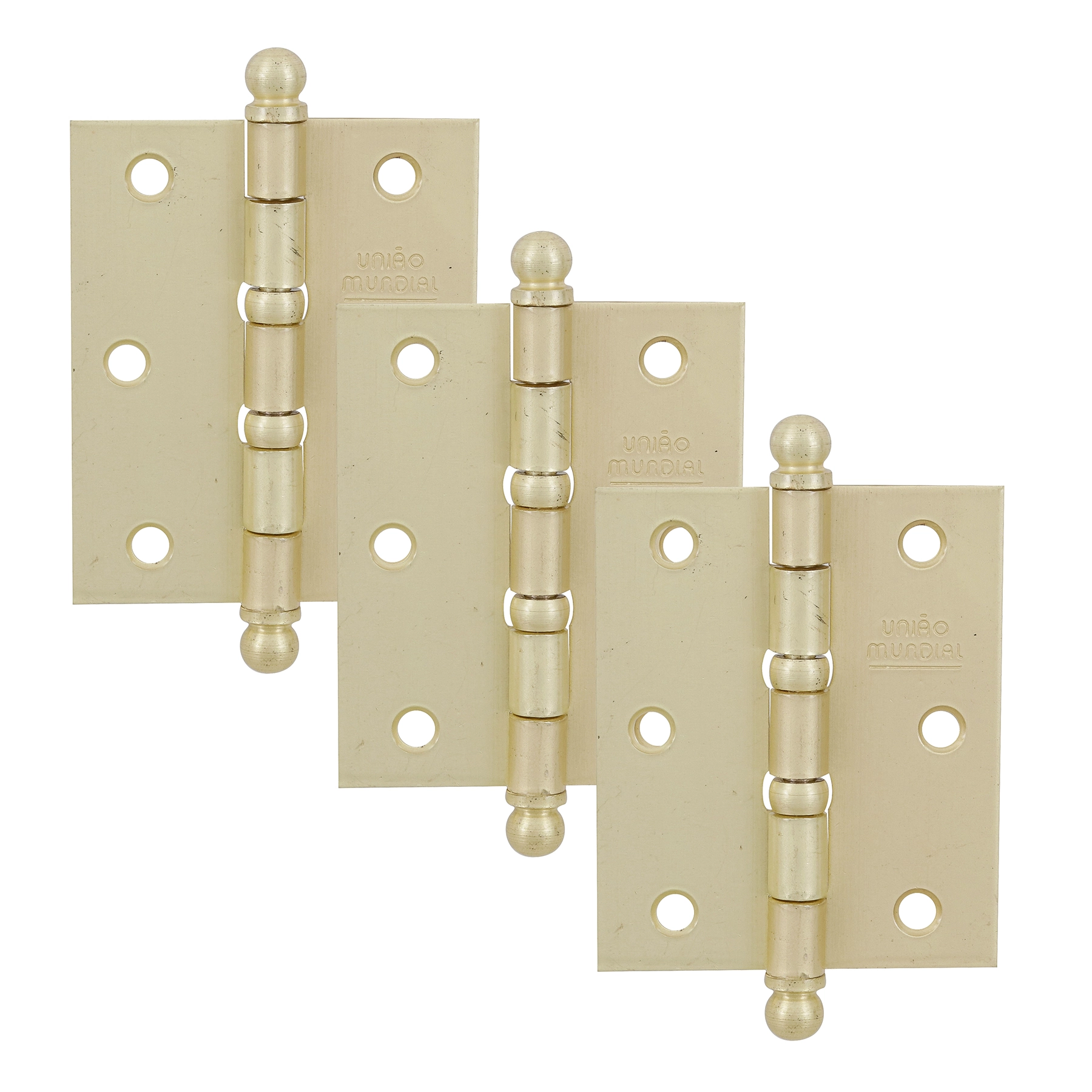 Dobradiça para Porta em Latão Dourado União Mundial