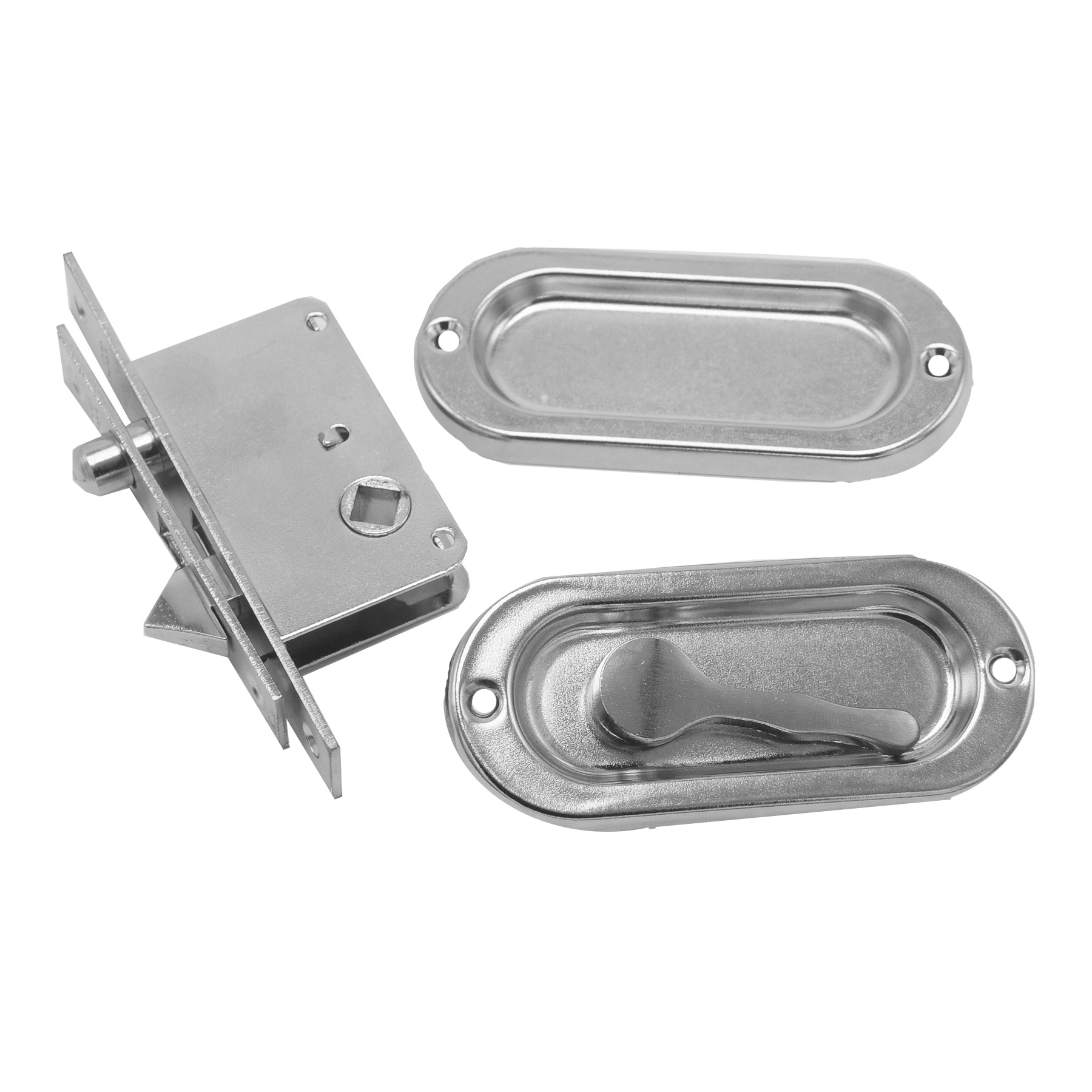 Fecho Concha de Embutir Latão Oxidado Prata 100x40mm União Mundial