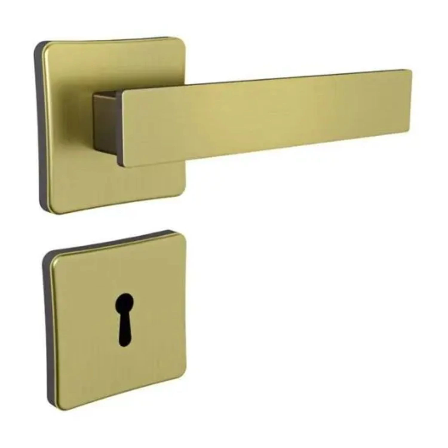 Fechadura Topazio Interna Roseta Latonado Oxidada 40mm União Mundial
