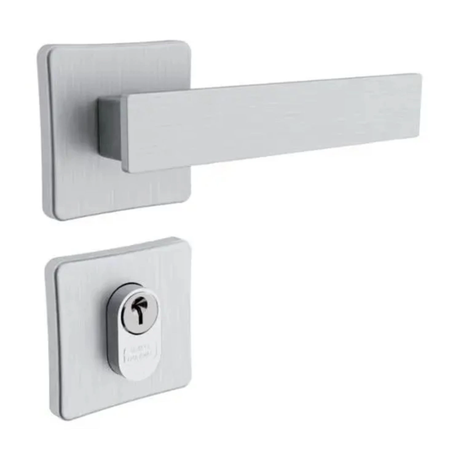 Fechadura Topazio Externa Roseta Escovado Acetinado 40mm União Mundial