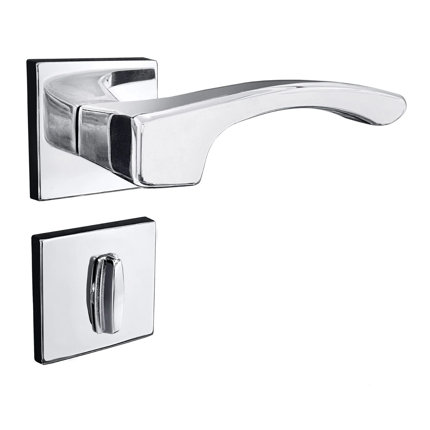 Fechadura Onix Banheiro Roseta Cromada 55mm União Mundial