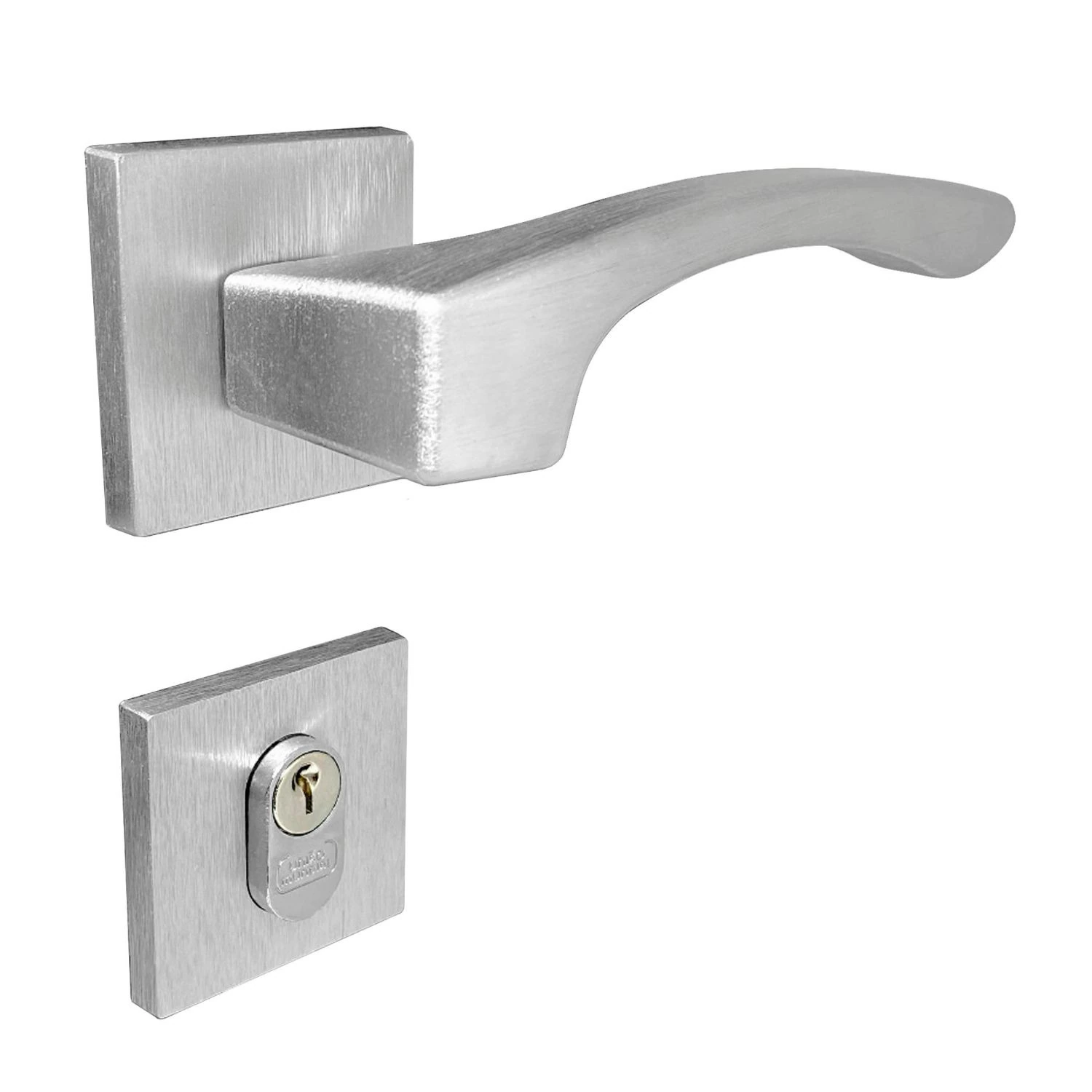 Fechadura Onix Externa Roseta Escovado 55mm União Mundial