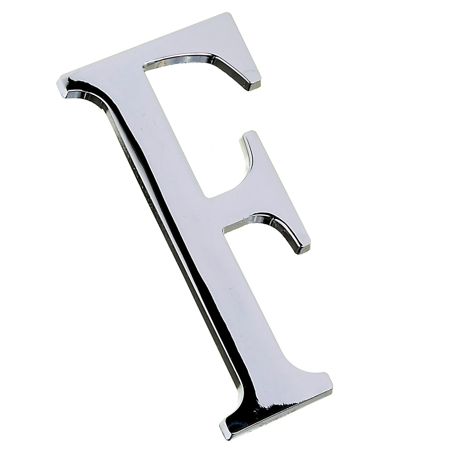 Letra Residencial "F" 13cm Zamac Prata