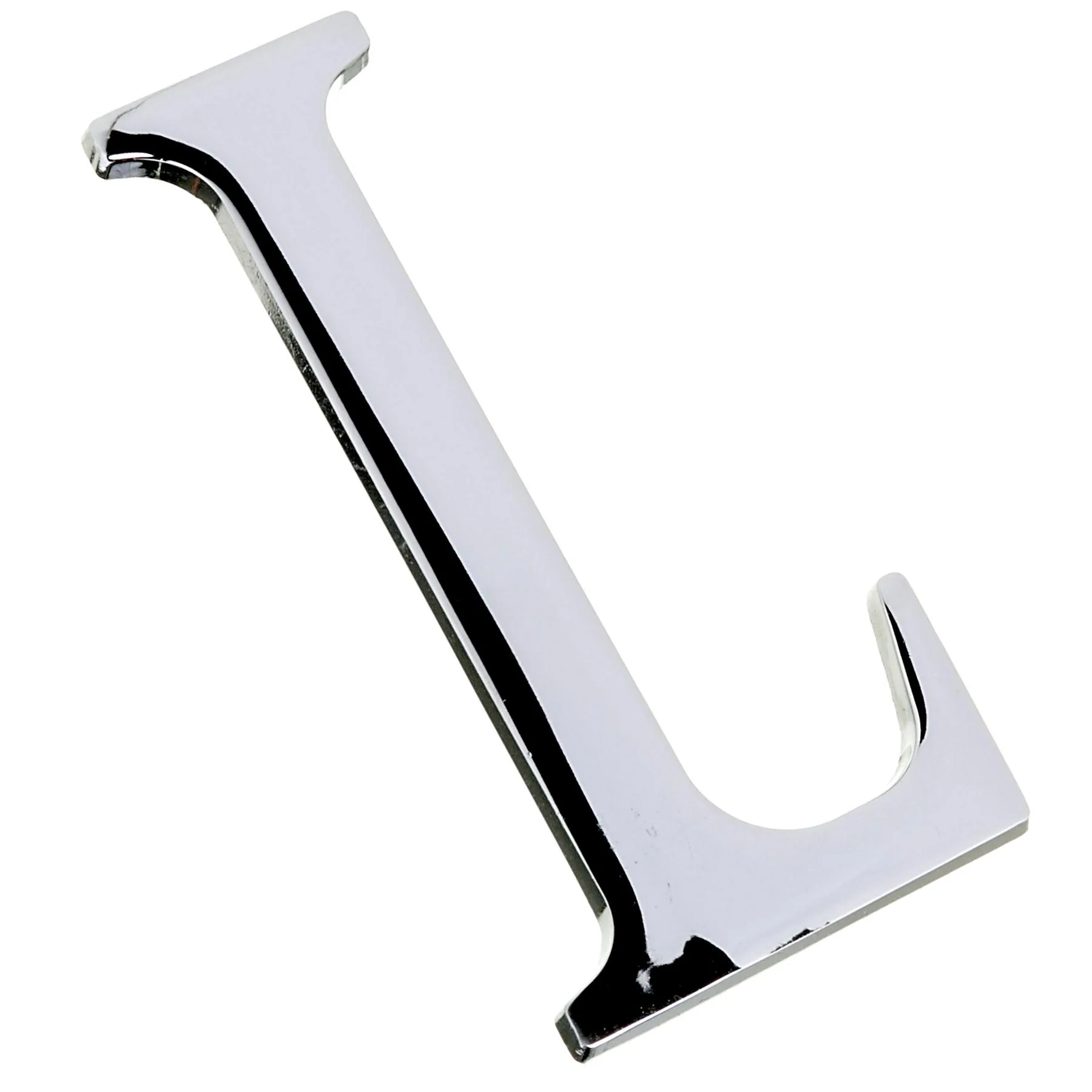 Letra Casa "L" 13cm Zamac Adesivo Prata