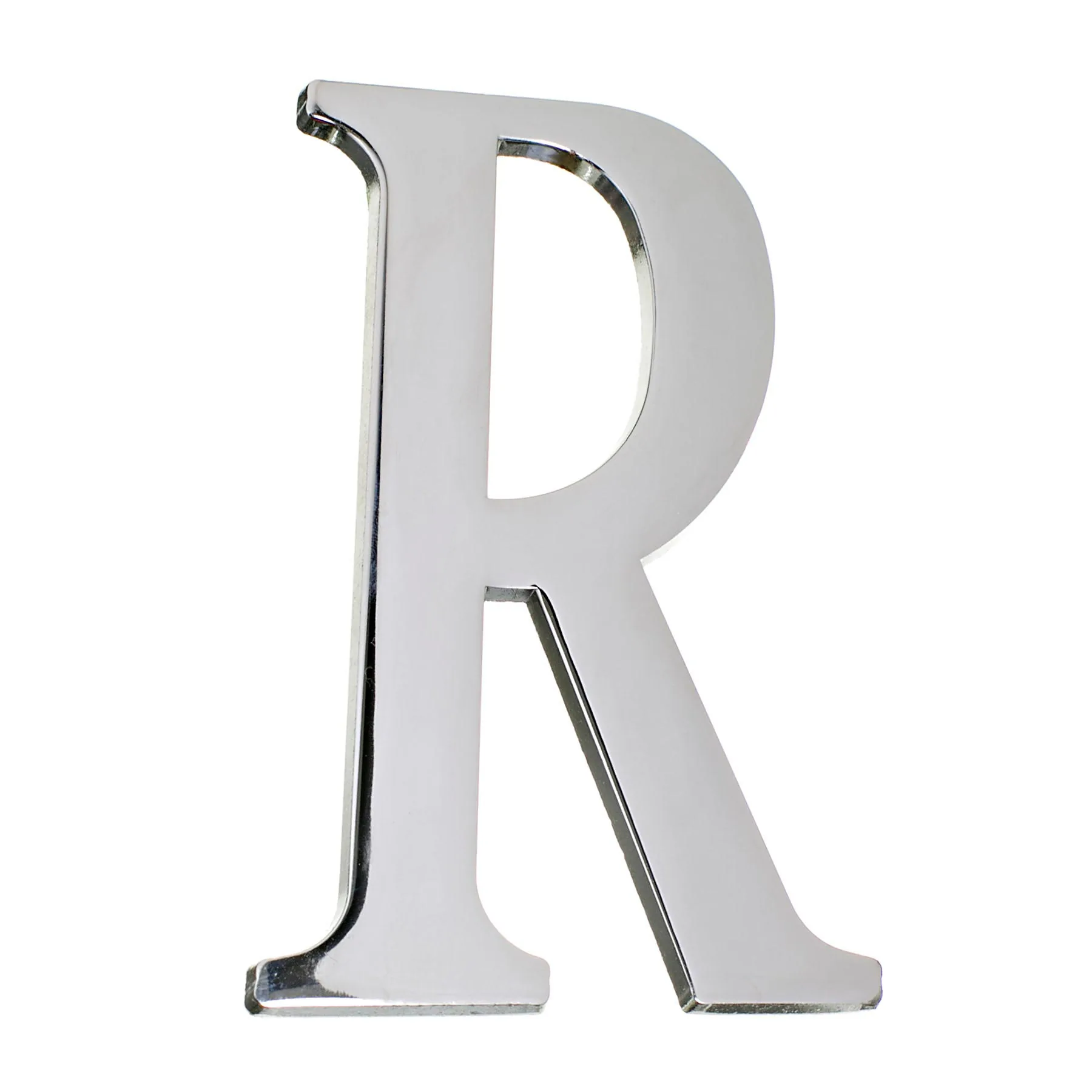 Letra Residencial "R" 13cm Zamac Prata
