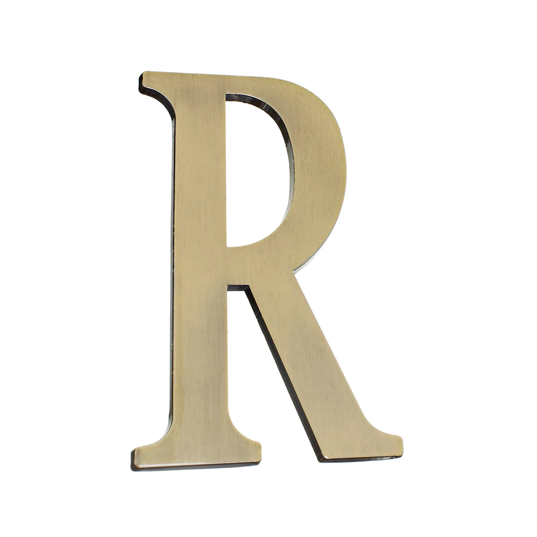 Letra Residencial "R" 13cm Zamac Dourado