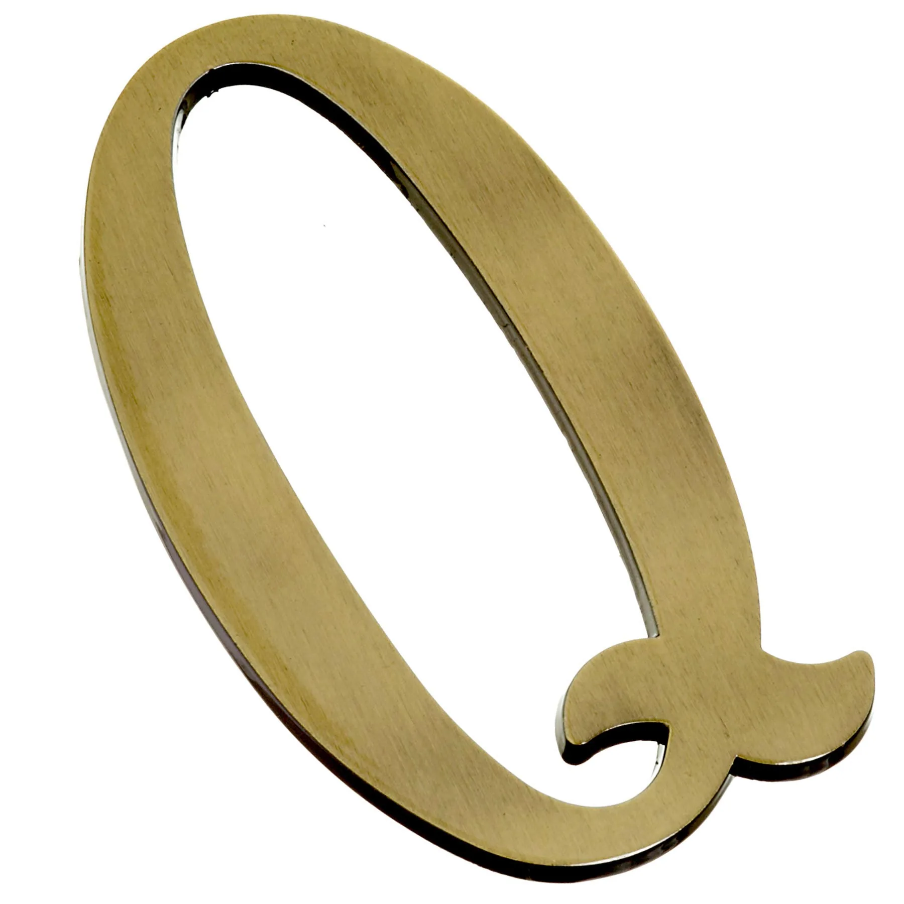 Letra Residencial "Q" 13cm Zamac Dourado