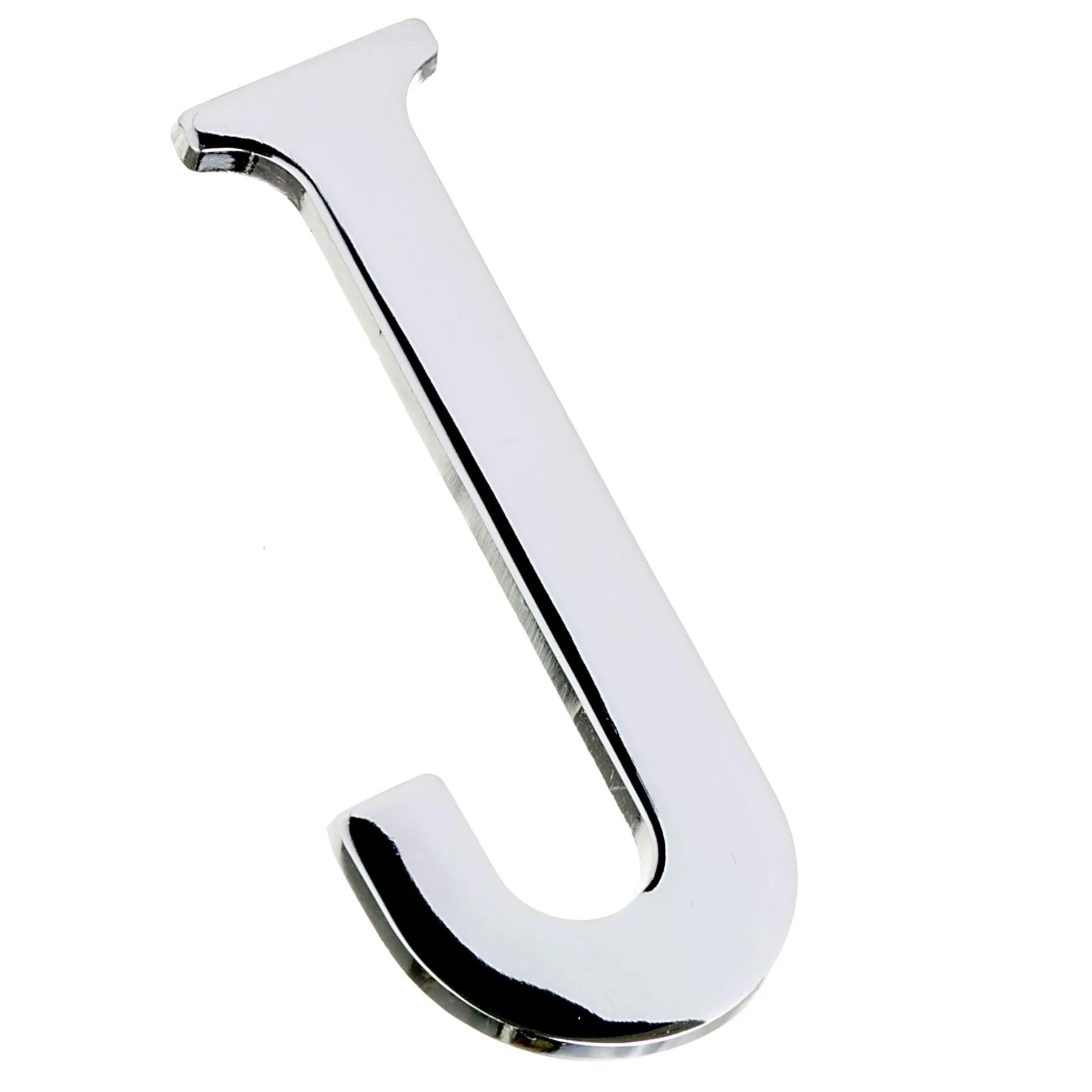 Letra Residencial "J" 13cm Zamac Prata