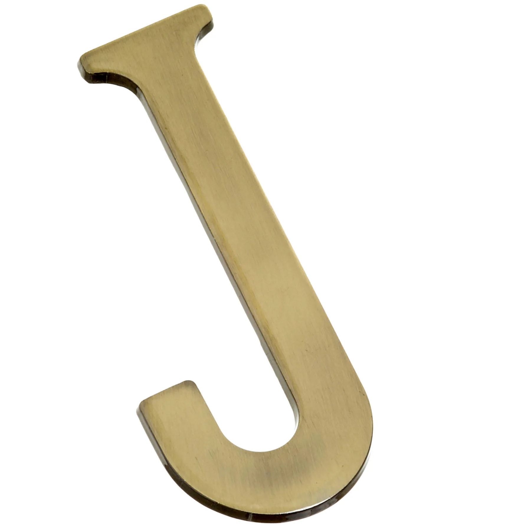 Letra Residencial "J" 13cm Zamac Dourado