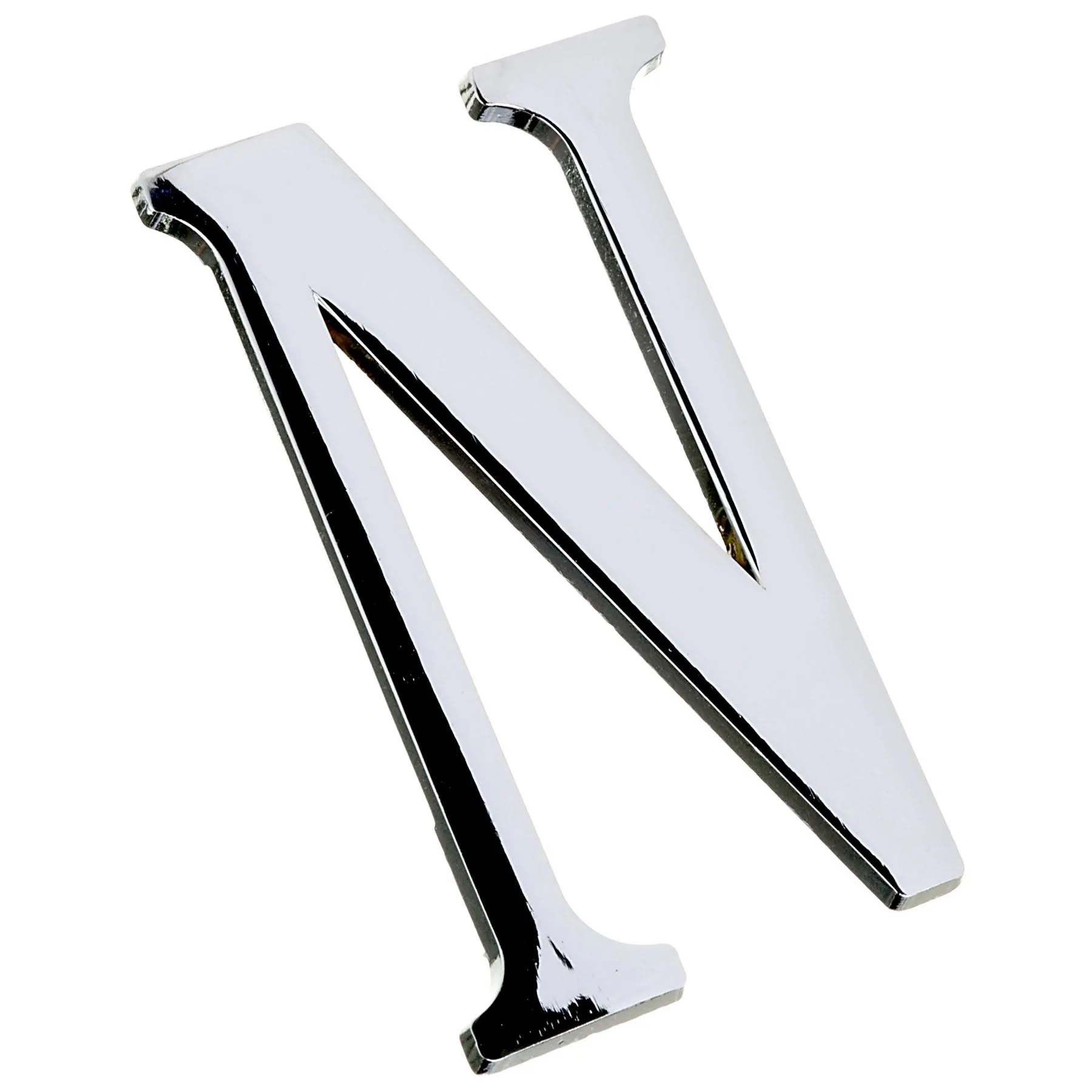 Letra Residencial "N" 13cm Zamac Prata