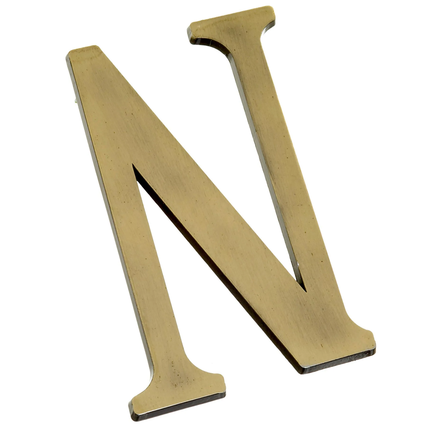 Letra Residencial "N" 13cm Zamac Dourado