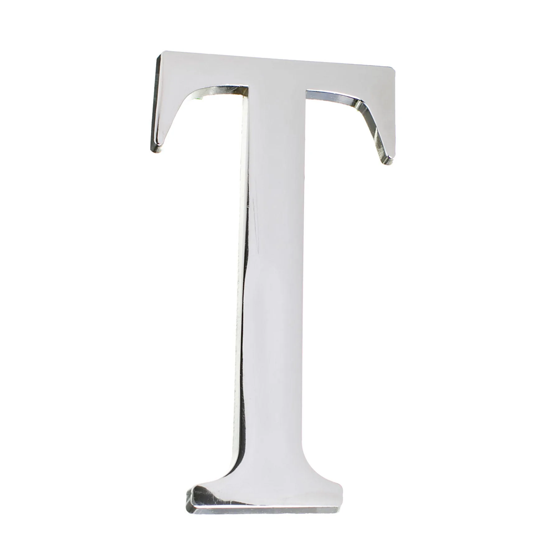 Letra Residencial "T" 13cm Zamac Prata