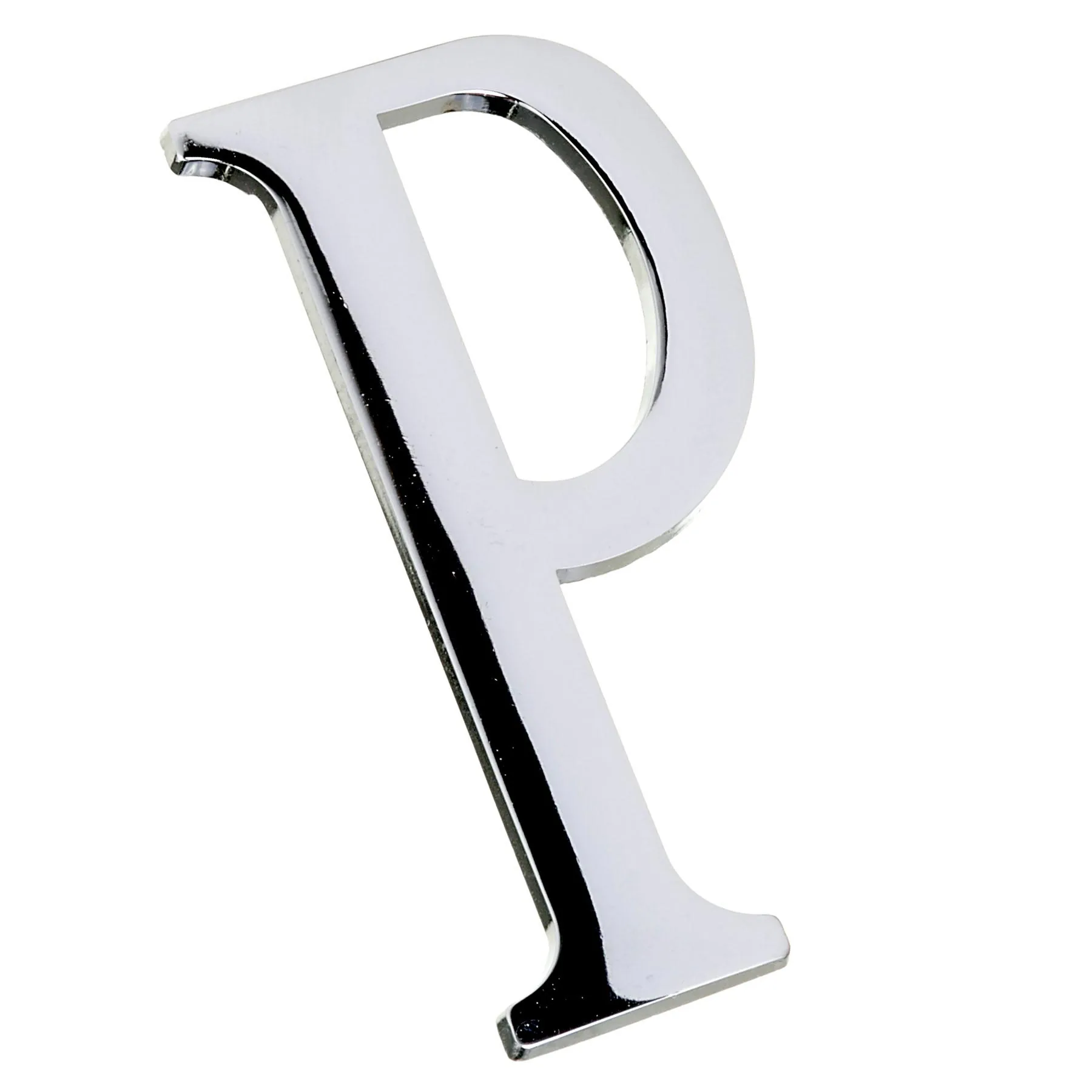 Letra Residencial "P" 13cm Zamac Prata