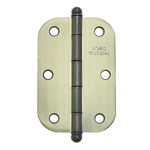 Dobradiça para Porta em Aço Antique União Mundial