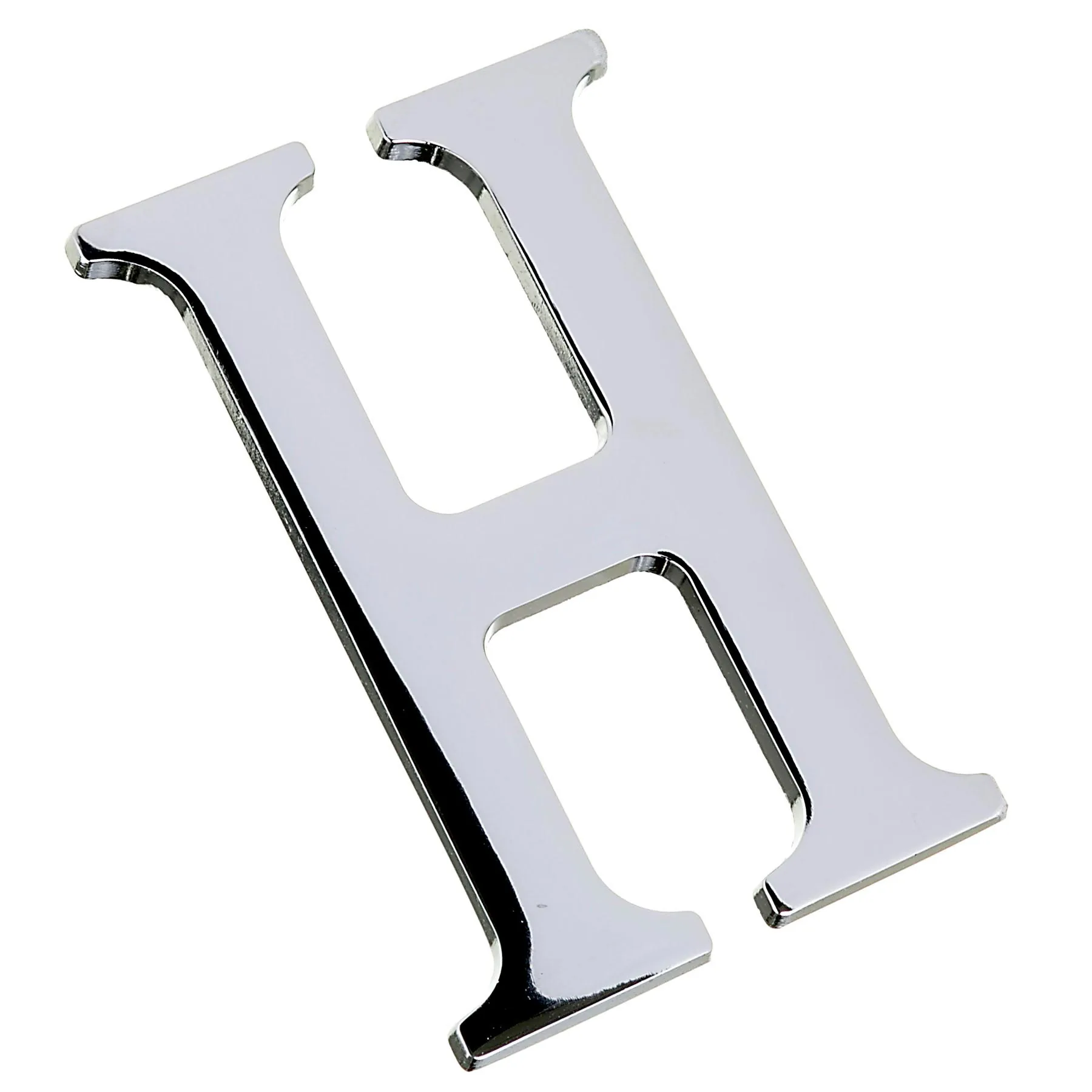 Letra Residencial "H" 13cm Zamac Prata