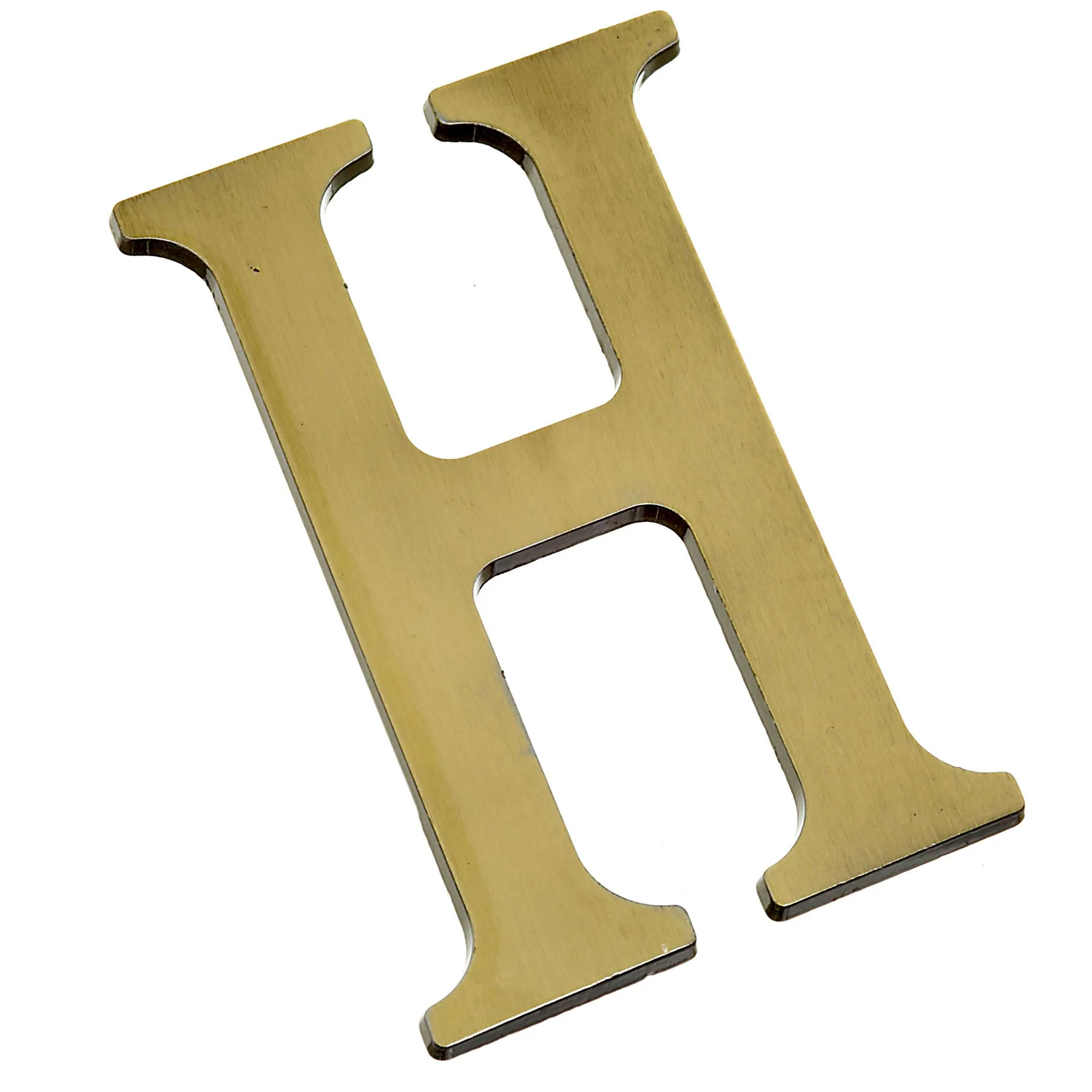 Letra Residencial "H" 13cm Zamac Dourado